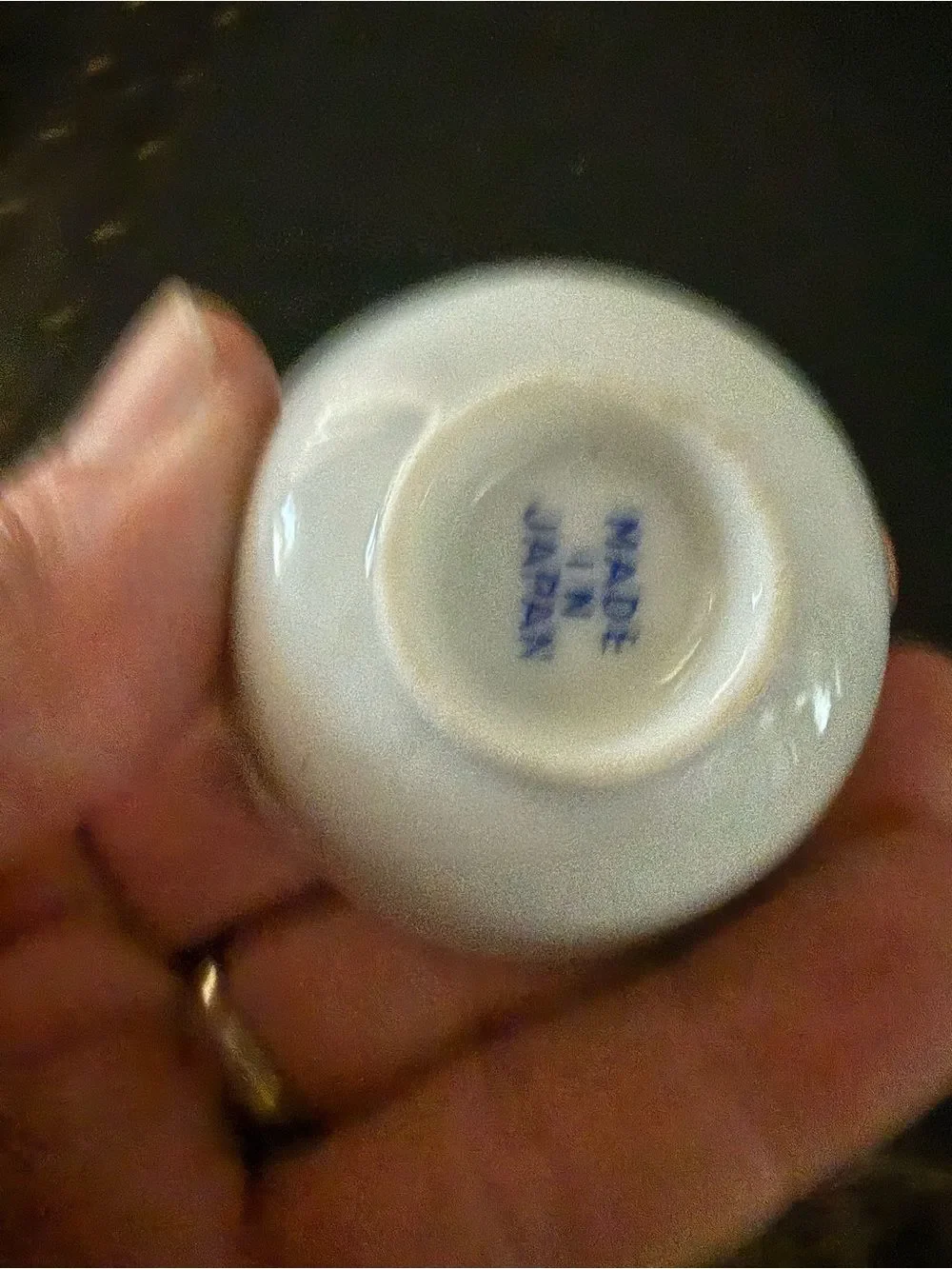 FINE Ceramic sake cup, made in Japan, pure white glazed, flare rim 2 Items